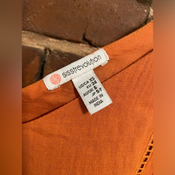 Sisst Revolution Orange Sundress, XS - Picture 3 of 3